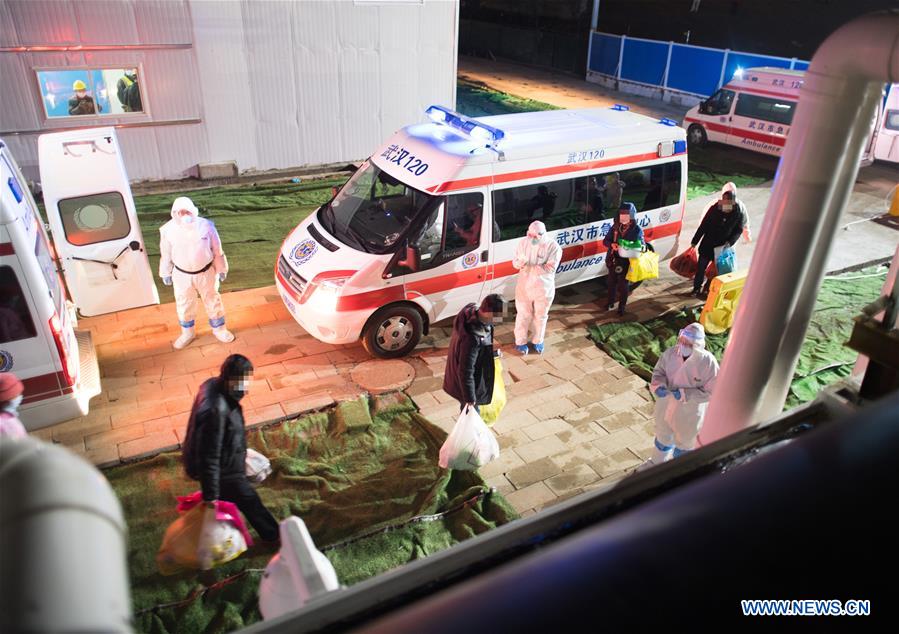 Makeshift hospital in Wuhan receives coronavirus-infected patients